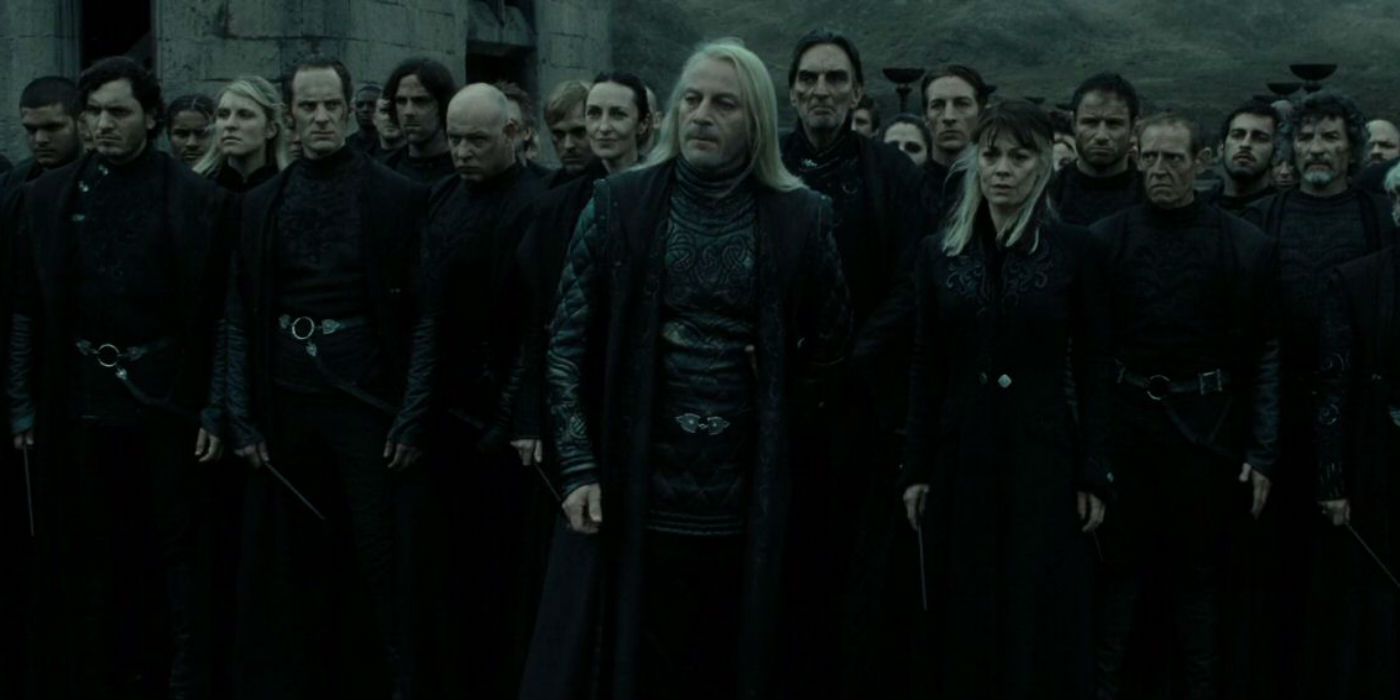 A crowd of Death Eaters in Harry Potter. 