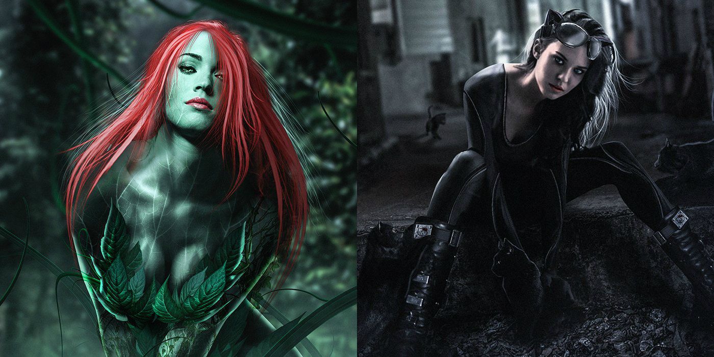 Megan Fox and Odette Annable as Poison Ivy and Catwoman in Gotham City Sirens fan art by Boss Logic