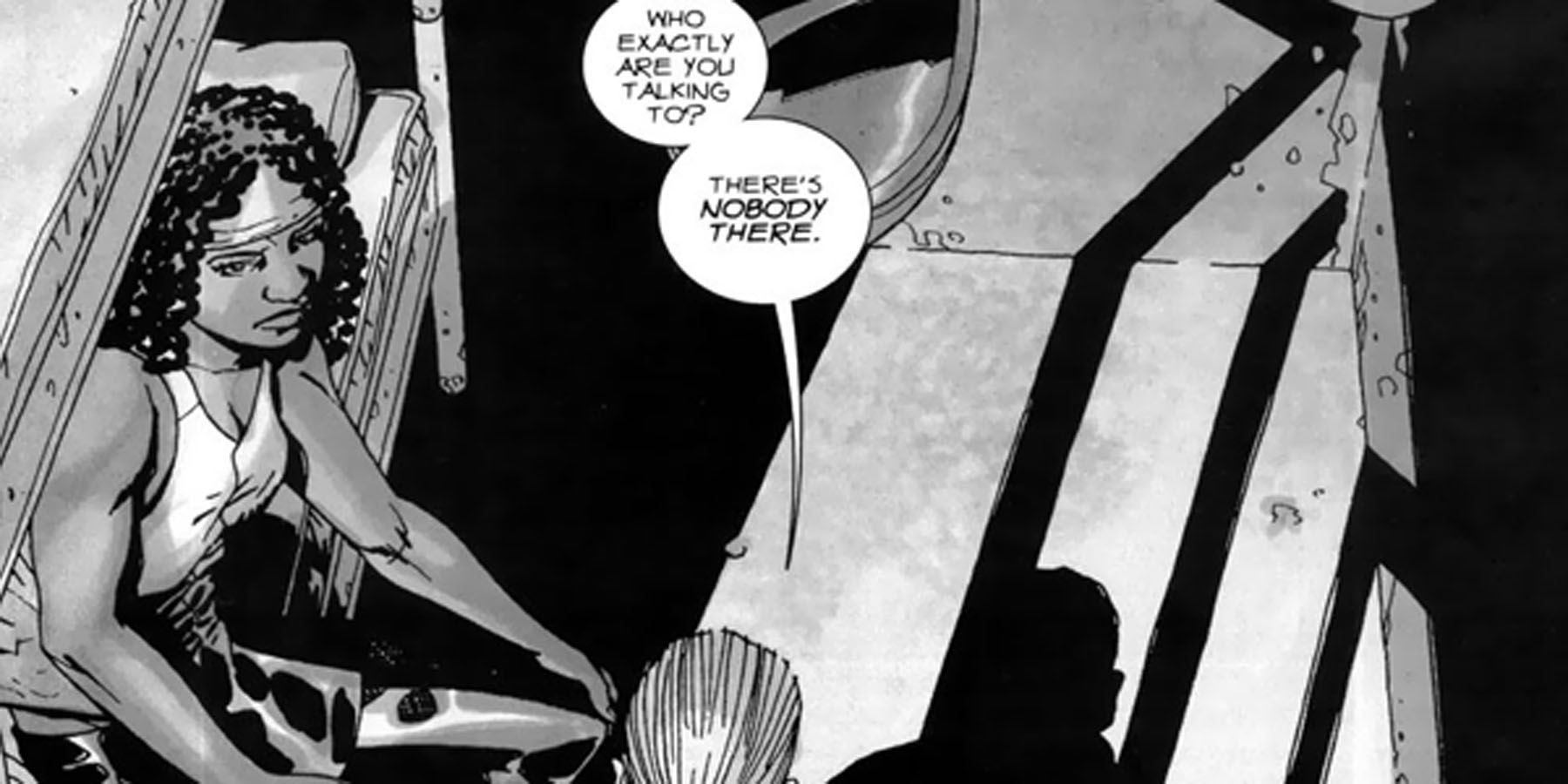 Michonne talks to herself in The Walking Dead comic