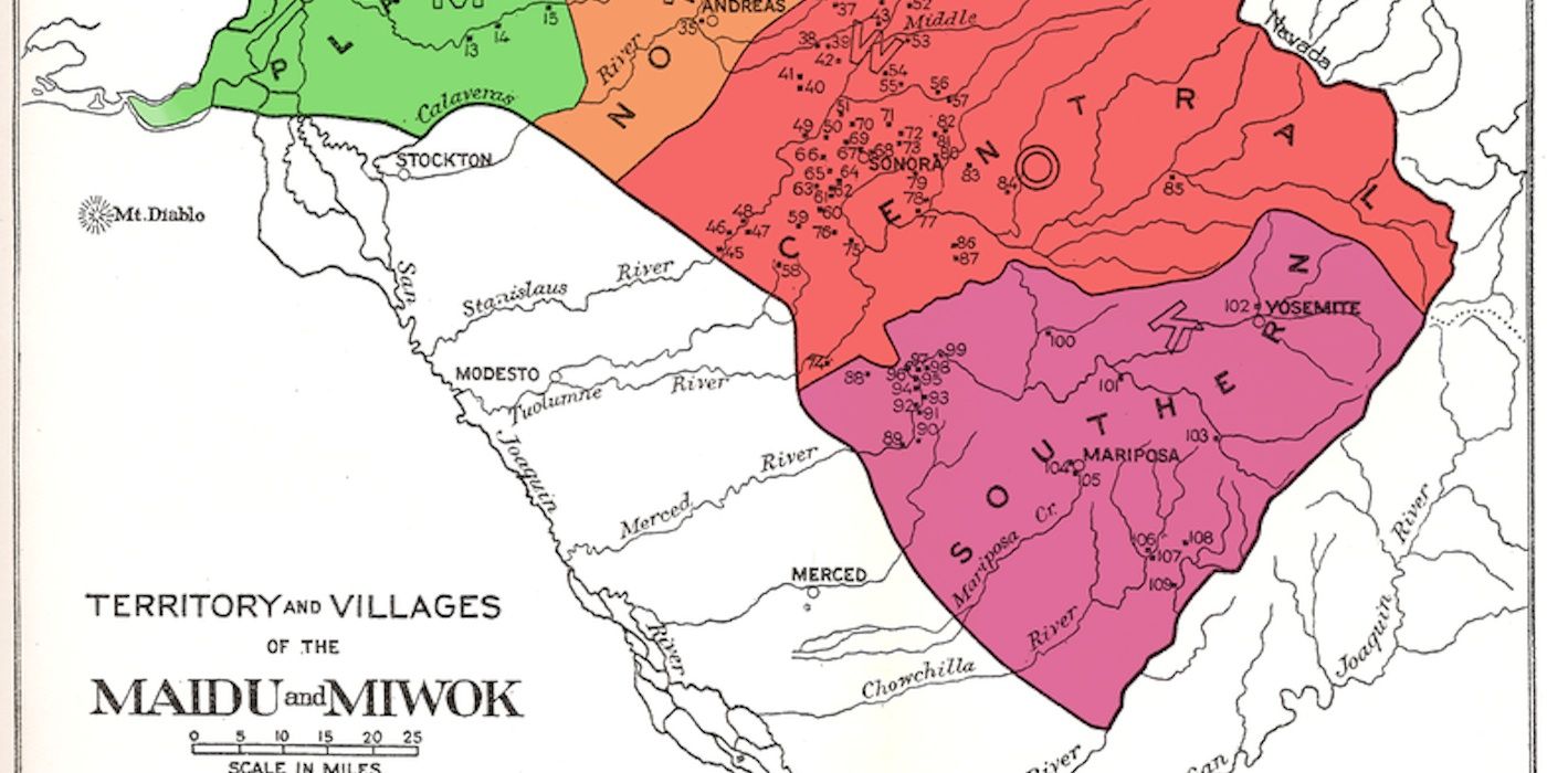 Miwok Territory Map