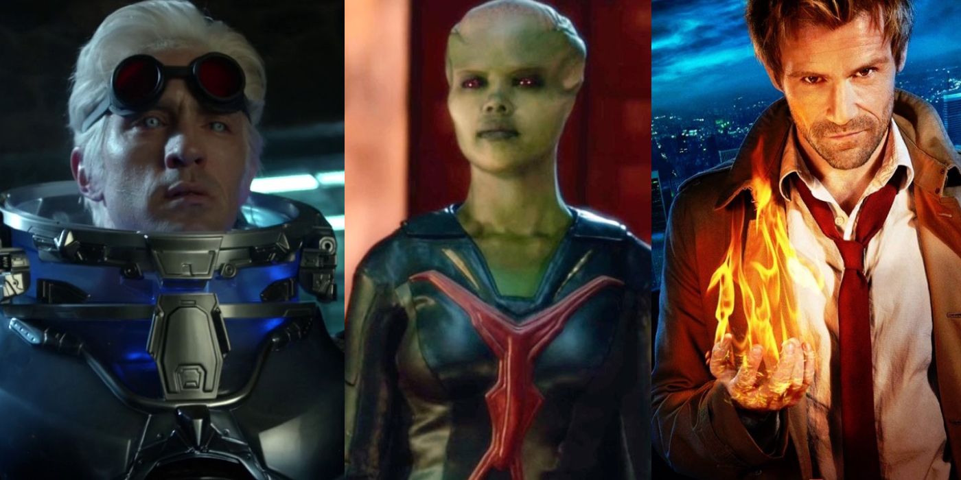 Mr. Freeze from Gotham, Miss Martian from Supergirl, and Constantine from DC and CW's Arrowverse