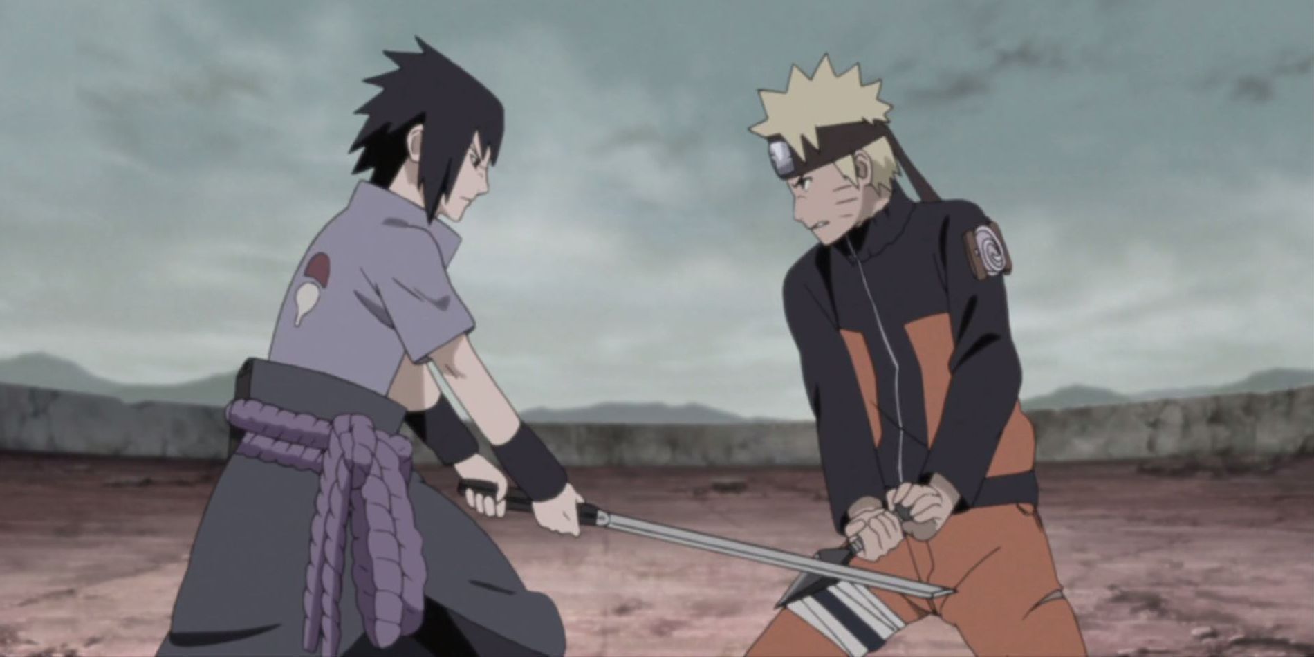 Naruto and Sasuke fight