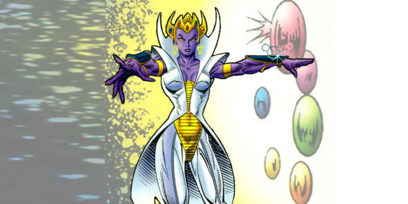 Nemesis wielding the Infinity Stones in Marvel Comics