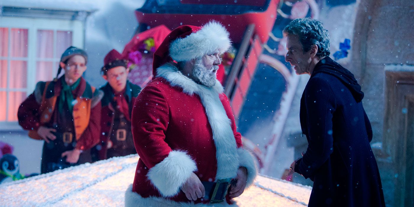 Nick Frost as Santa Claus and Peter Capaldi as Doctor Who in Last Christmas