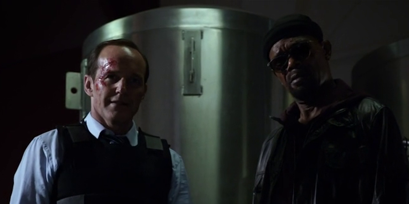 Nick Fury and Phil Coulson on Agents of SHIELD