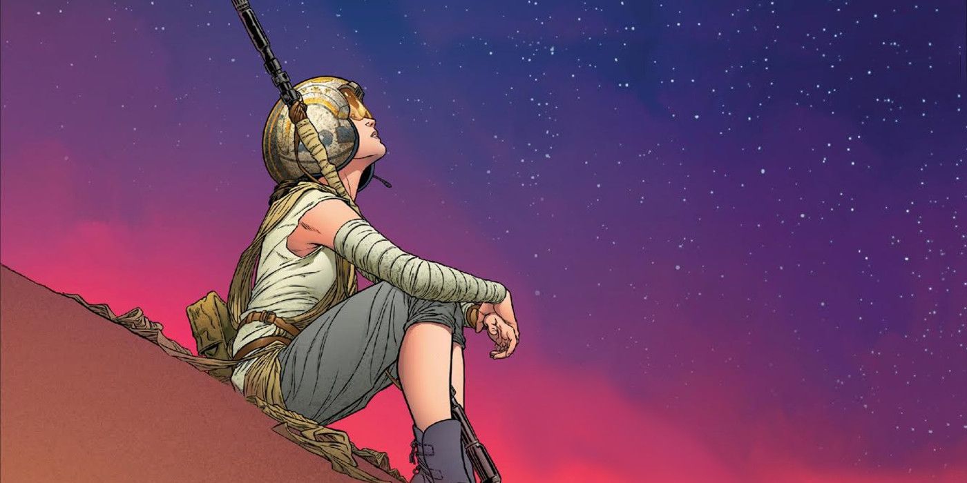 Star Wars: Rey Helmet Comic Cover