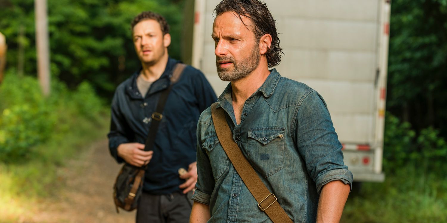 Ross Marquand and Andrew Lincoln in The Walking Dead Season 7 Episode 7