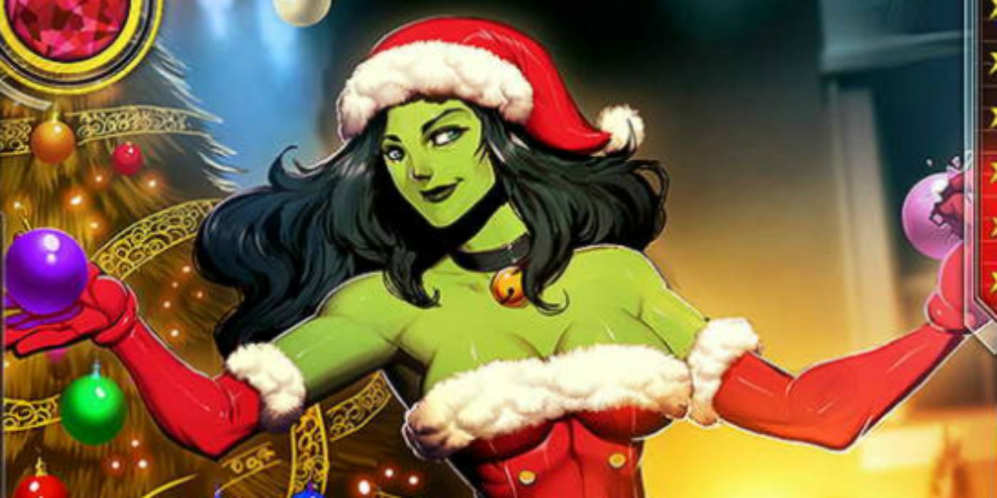 Santa She Hulk Trading Card Marvel Jennifer Walters Christmas