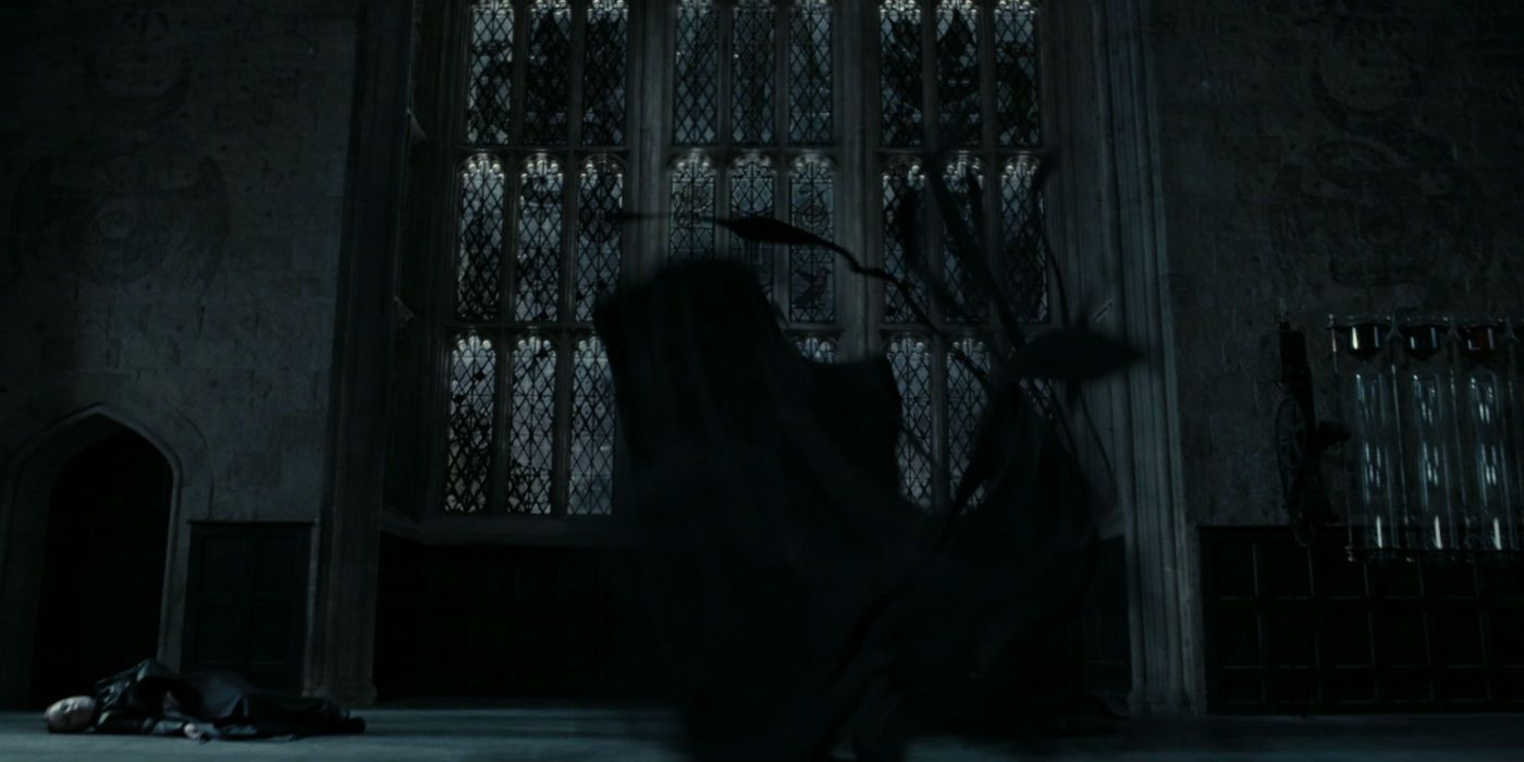 Severus Snape Flying in Harry Potter and the Deathly Hallows Part 2