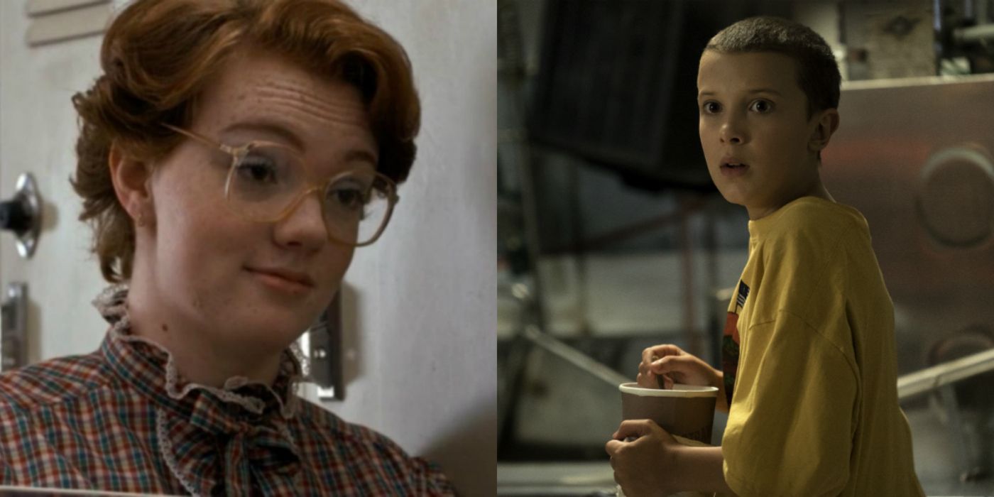 Shannon Purser and Milly Bobby Brown in Stranger THings