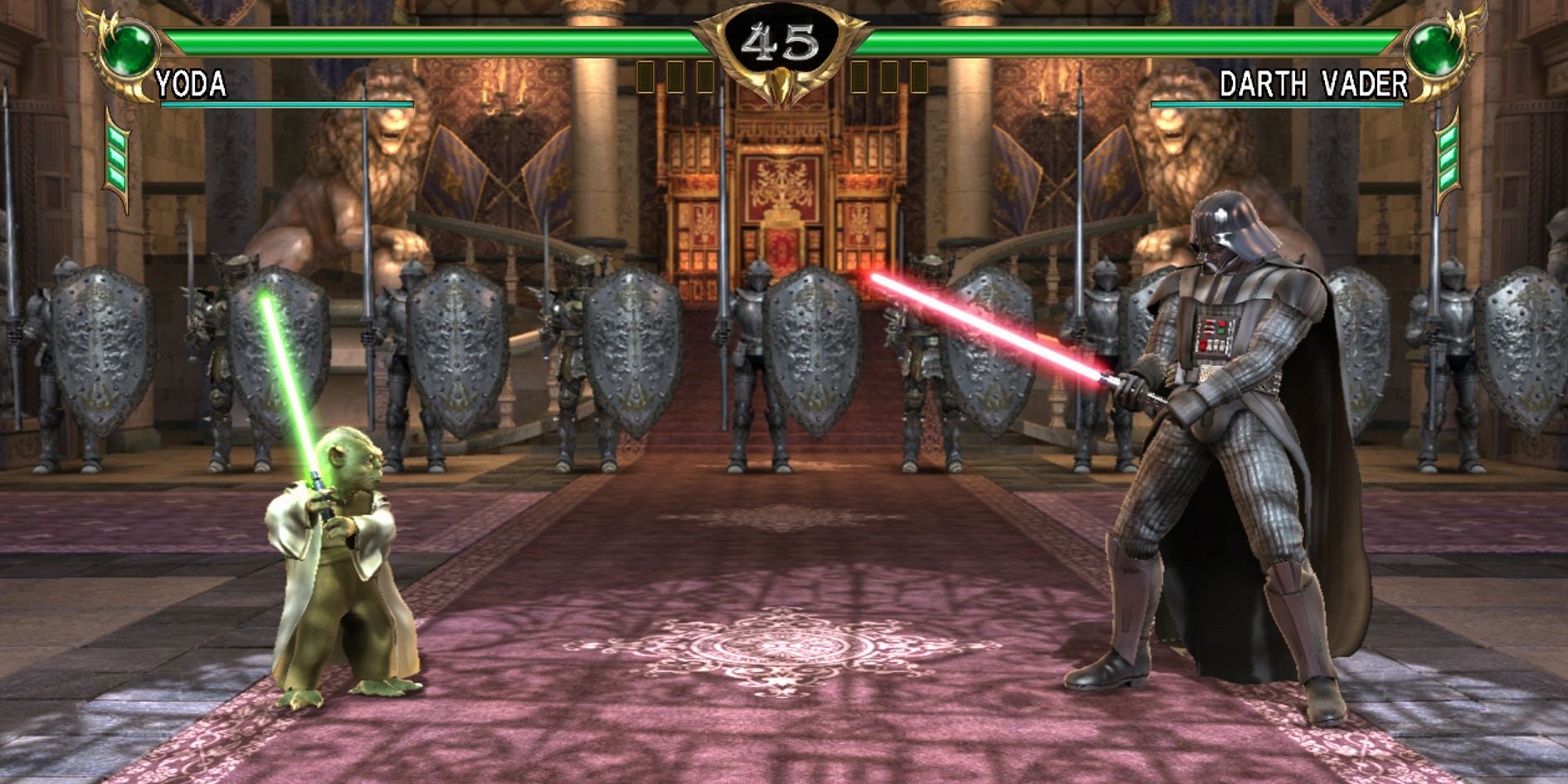 Yoda vs Darth Vader in Soul Calibur 4