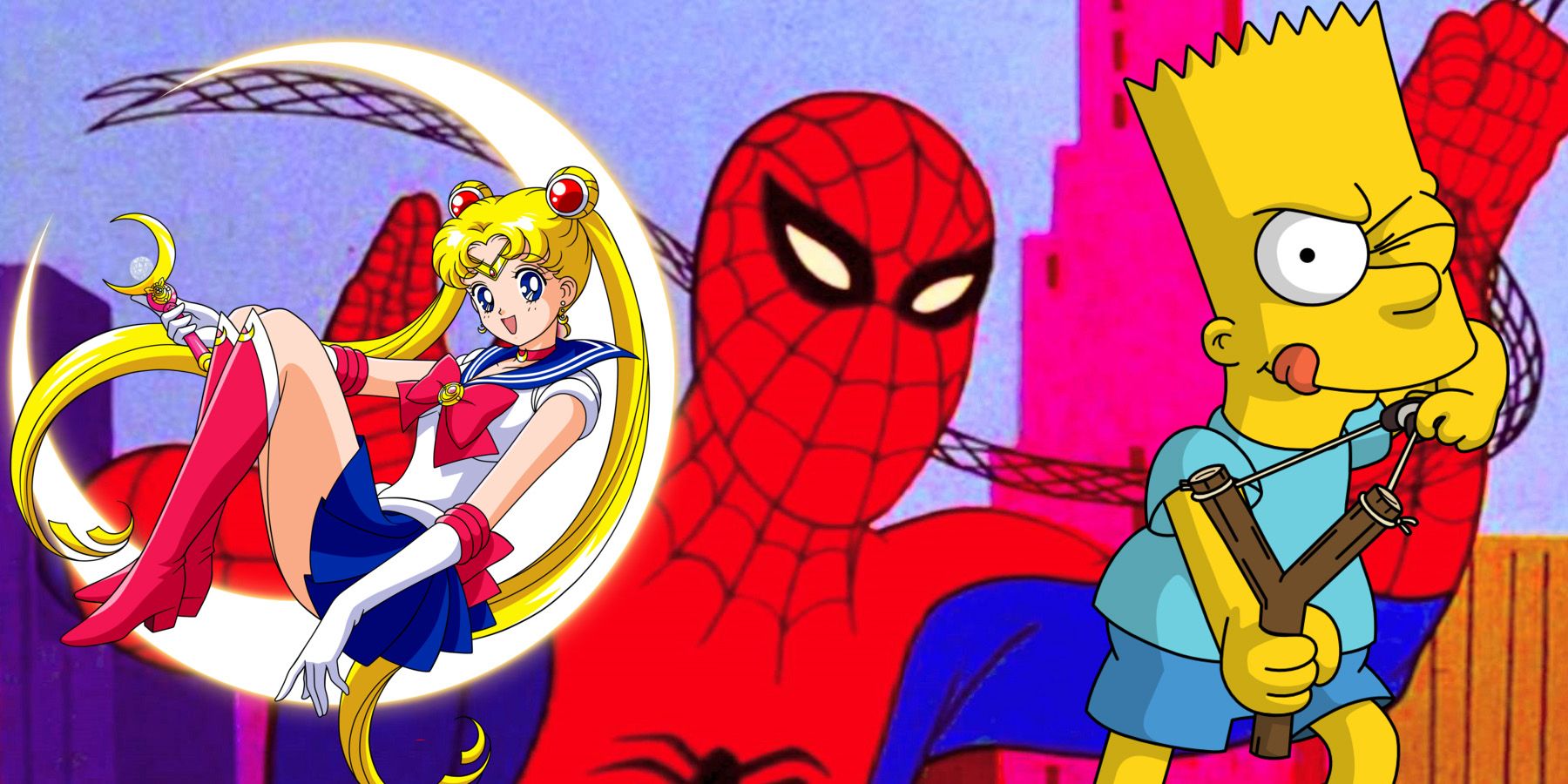 Spider-Man Sailor Moon Bart Simpson
