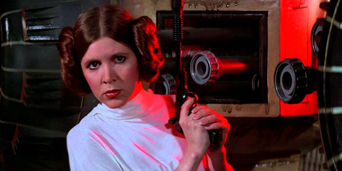 Star Wars New Hope Princess Leia Holding Gun