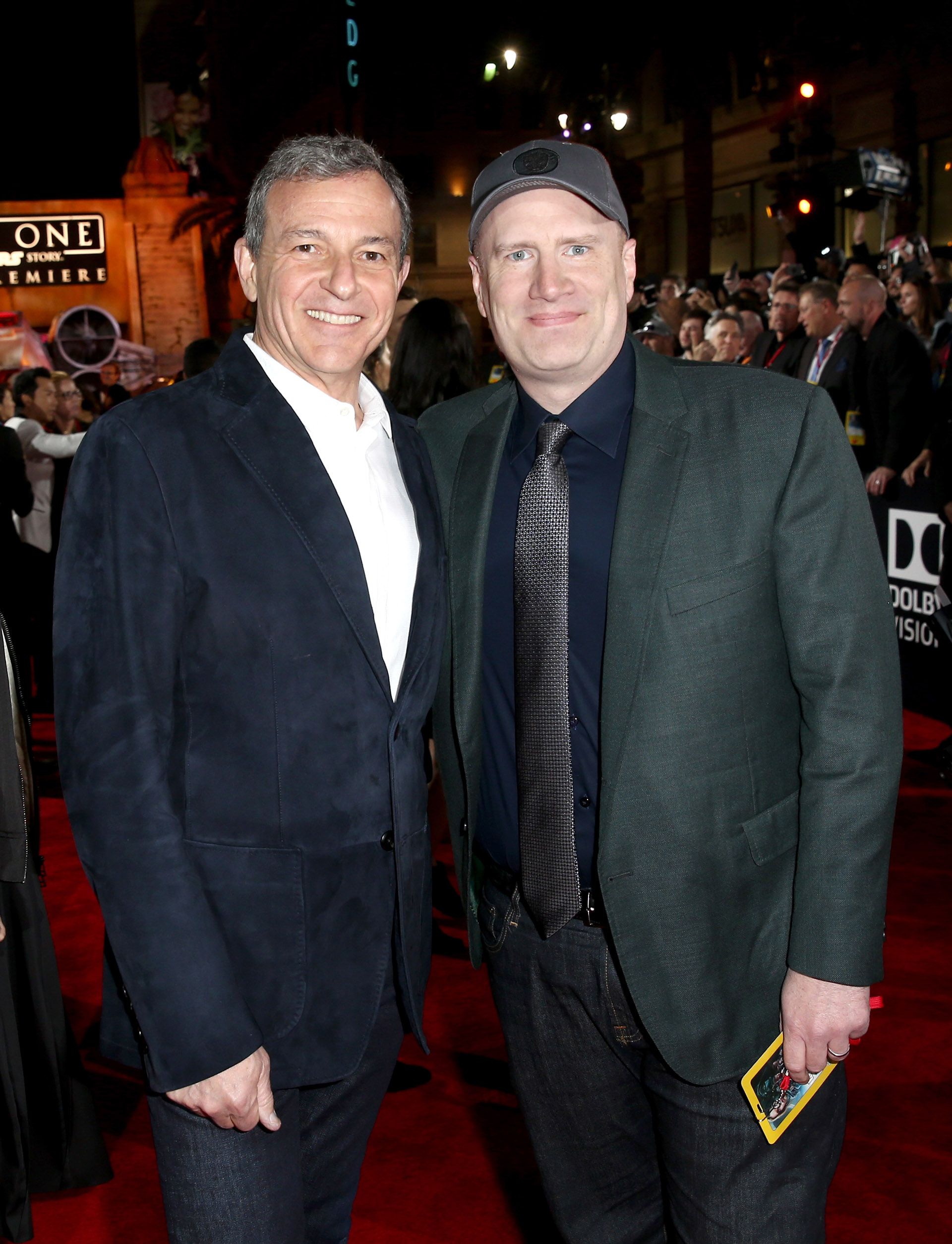 Bob Iger and Kevin Feige at Star Wars Rogue One Premiere