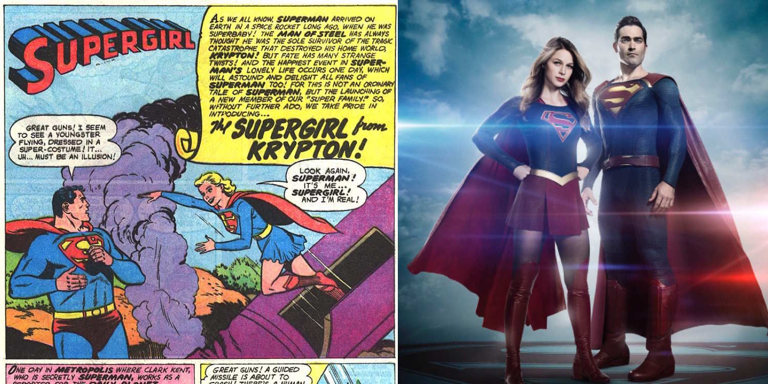 Supergirl and Superman Meet in Action Comics