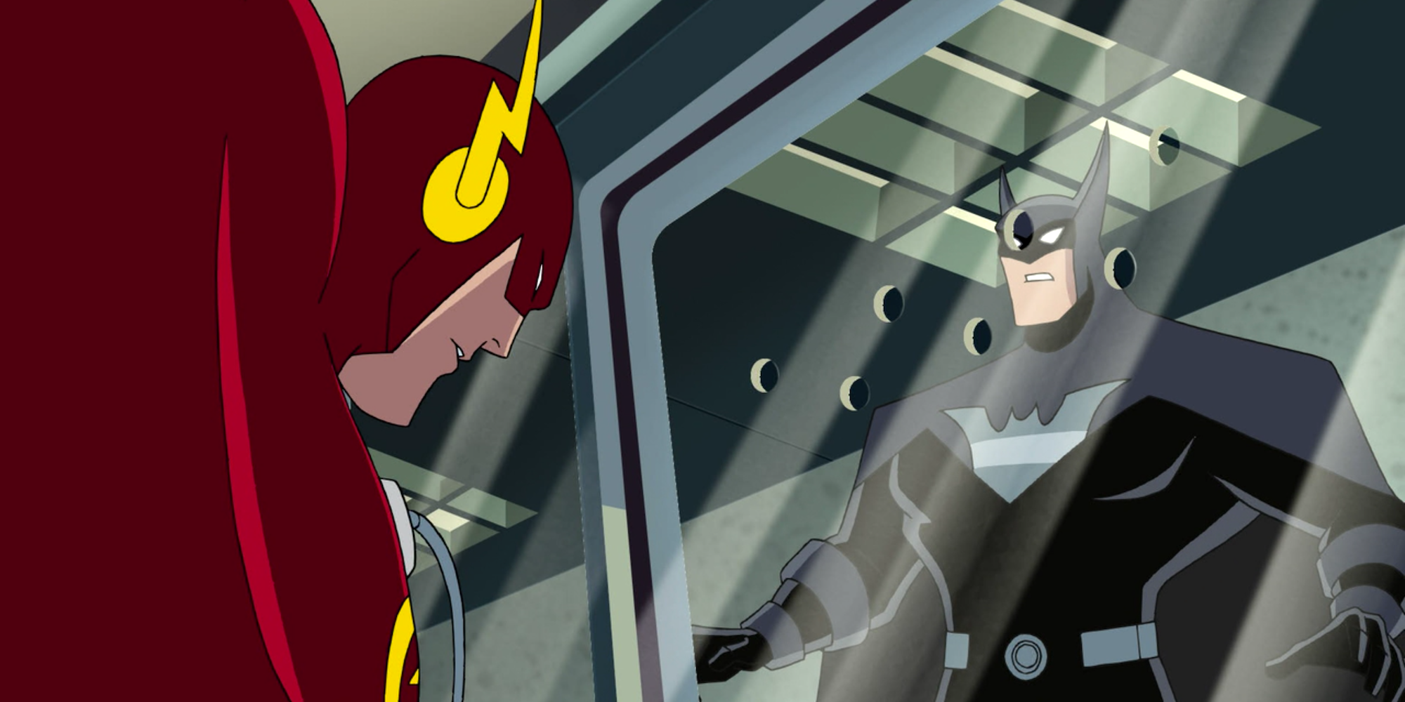 The Flash outsmarts Batman in Justice League animated series