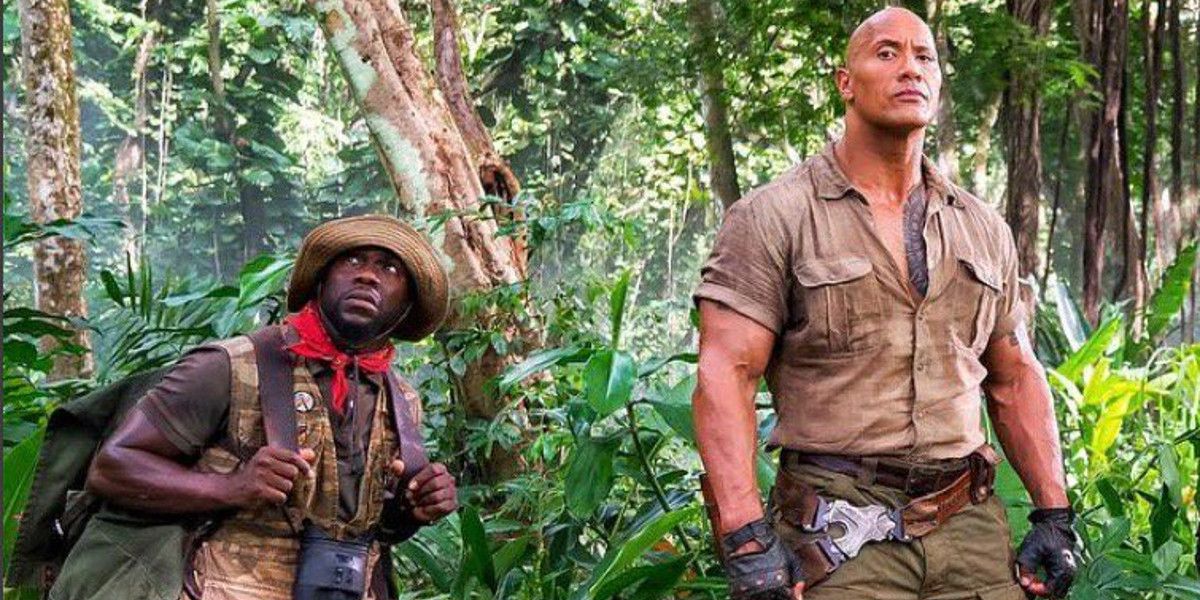 The Rock and Kevin Hart in Jumanji 2017