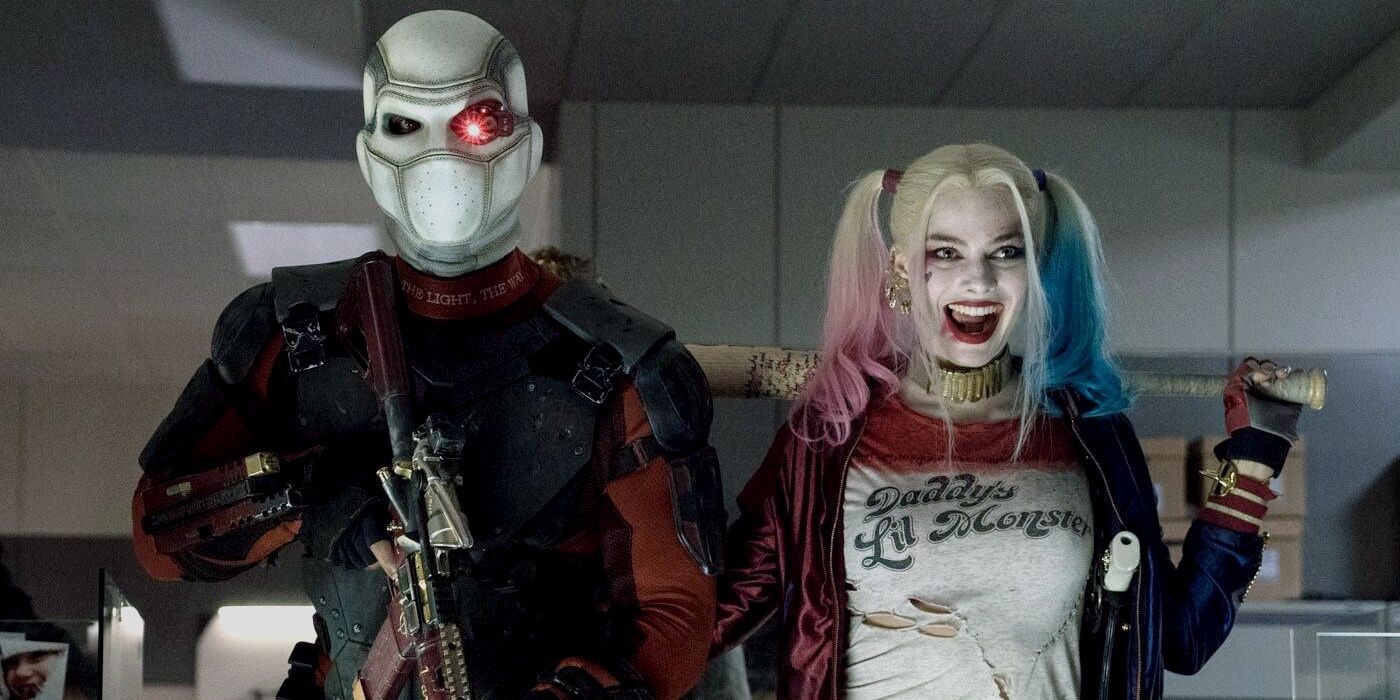 Will Smith as Deadshot and Margot Robbie as Harley Quinn in Suicide Squad