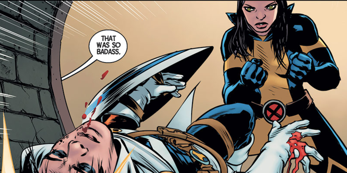 Wolverine defeats the Taskmaster