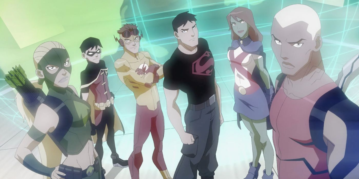 Young Justice Intro with Aquald Robin Artemis Miss Martian Kid Flash and Superboy