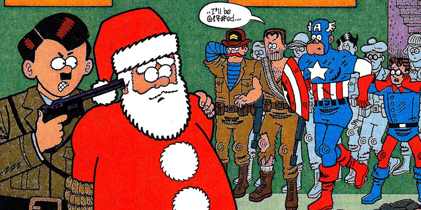 Hitler vs Santa Captain American Marvel Age