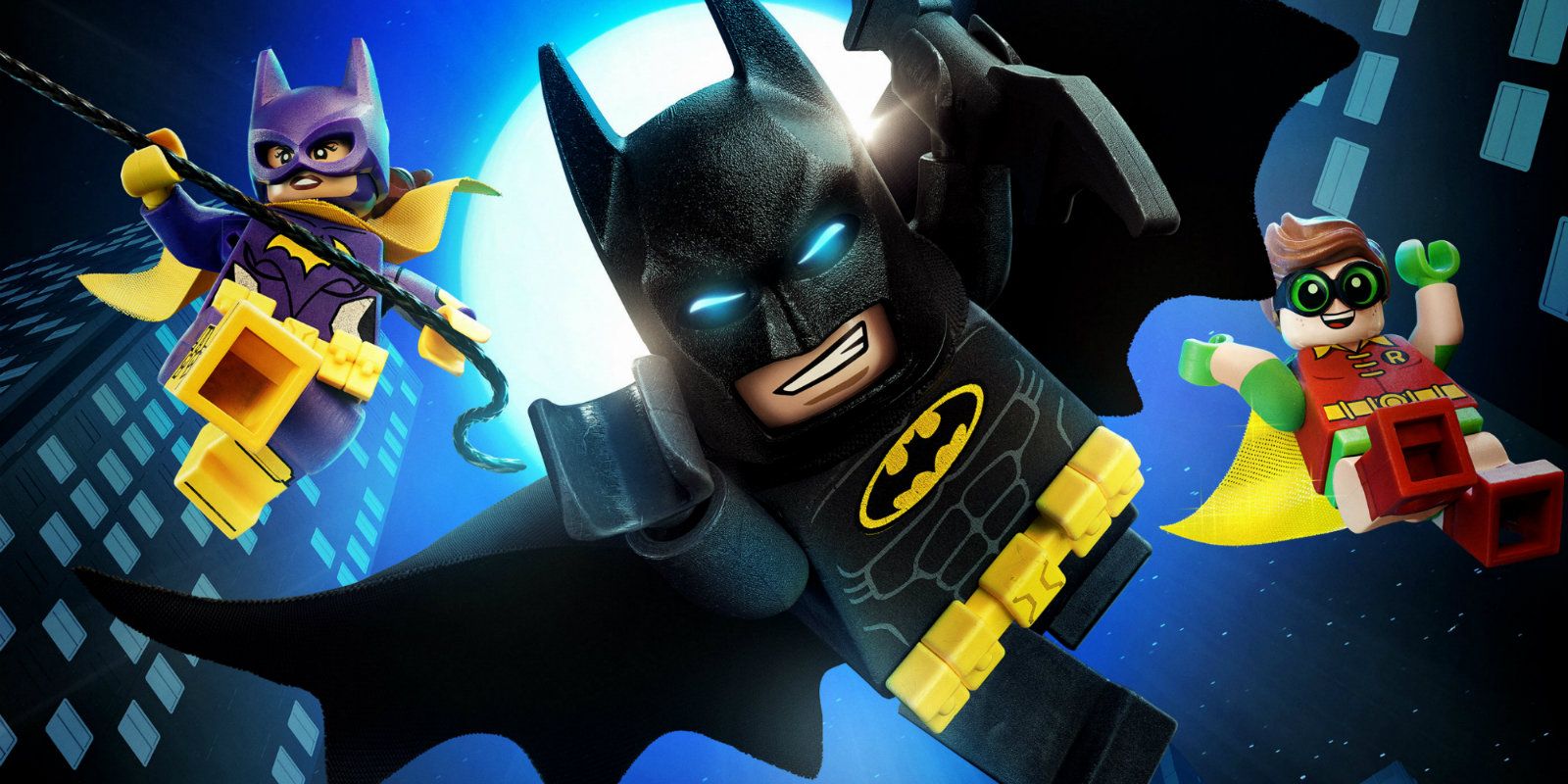 Batman jumps into action with Robin and Batgirl in The Lego Batman Movie