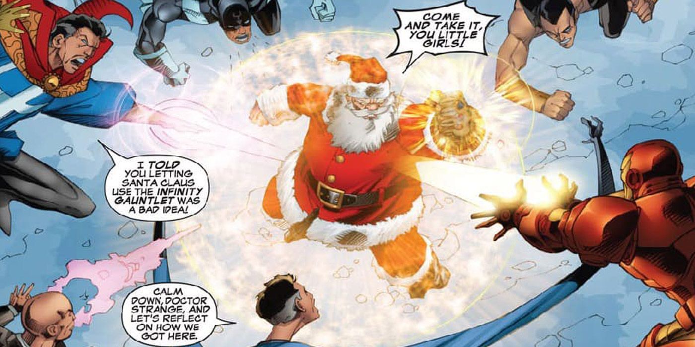 Papai Noel usa a Manopla do Infinito