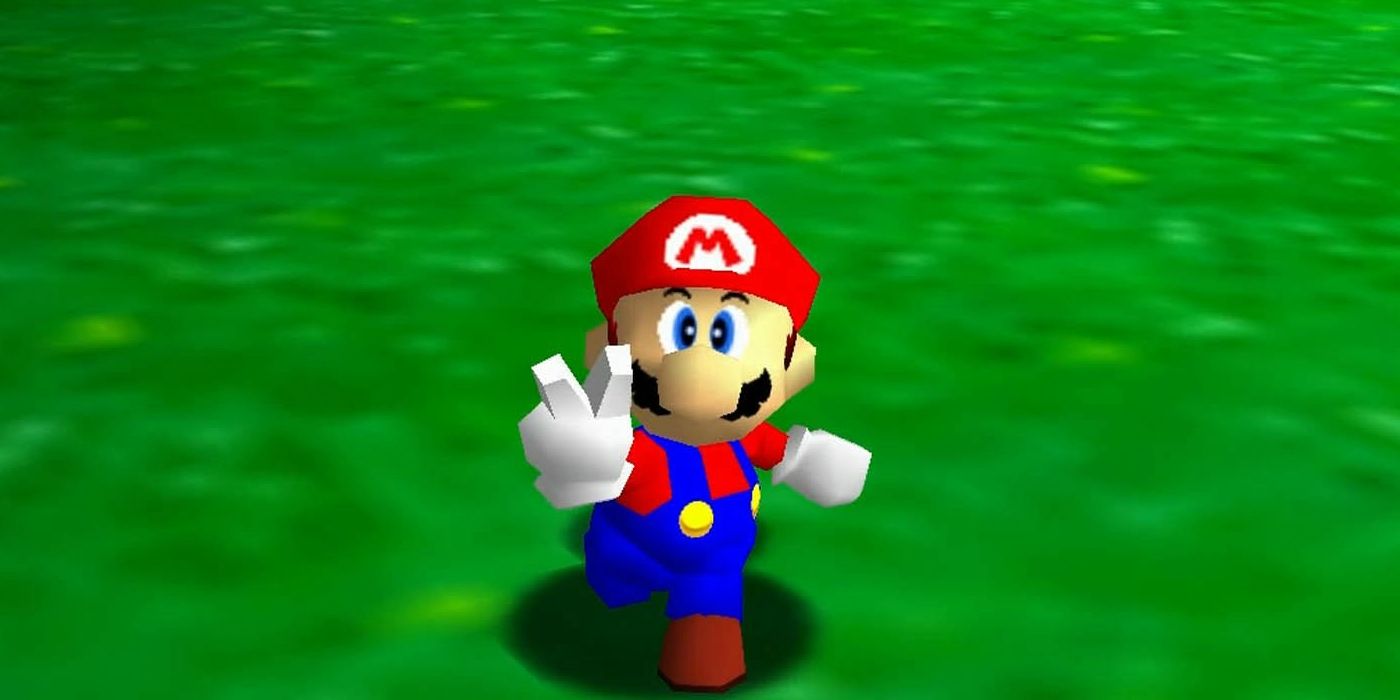 Closeup image of Mario from Super Mario 64