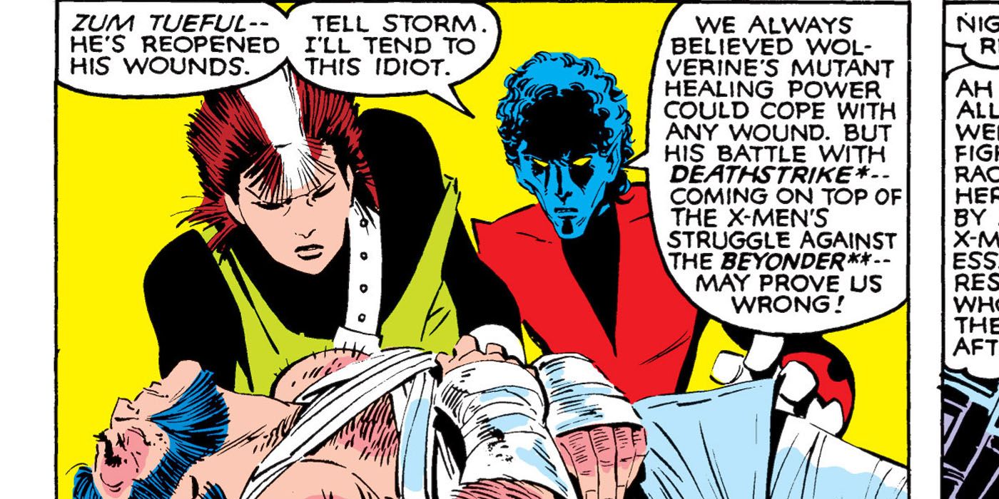 Wolverine Uncanny X-Men no healing after fighting Deathstrike