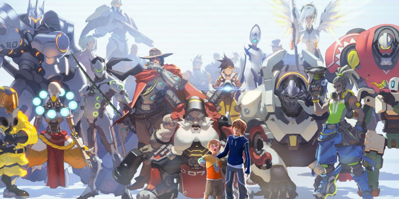 A group shot of the cast of characters of Overwatch.