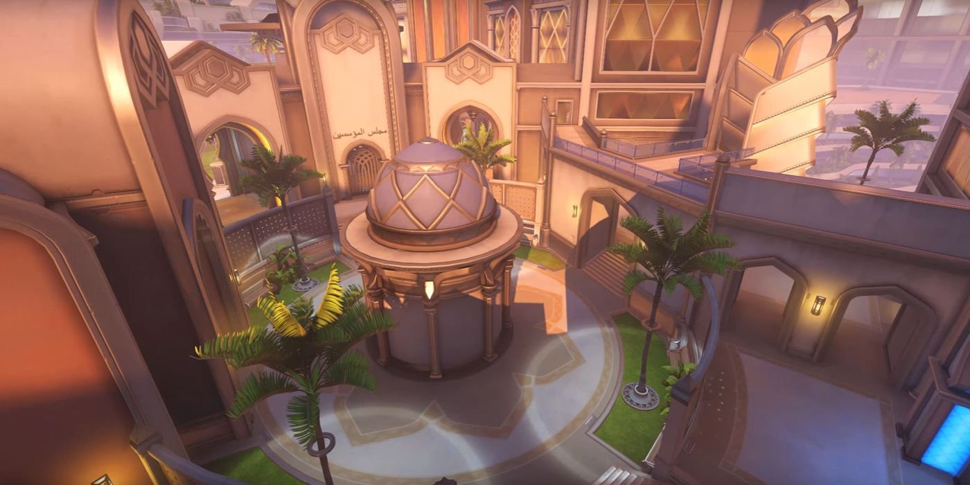 Oasis City Center as seen from above in Overwatch