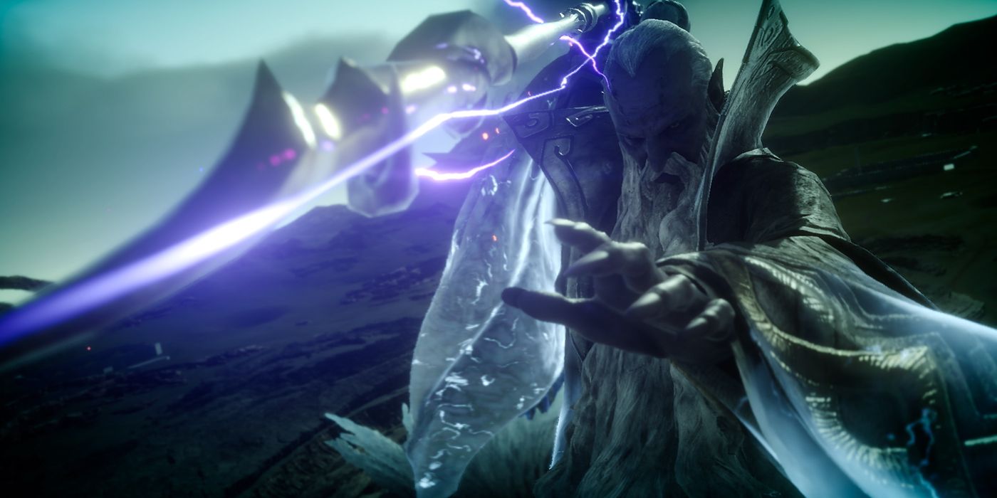 Ramuh using Judgement Bolt in Final Fantasy XV