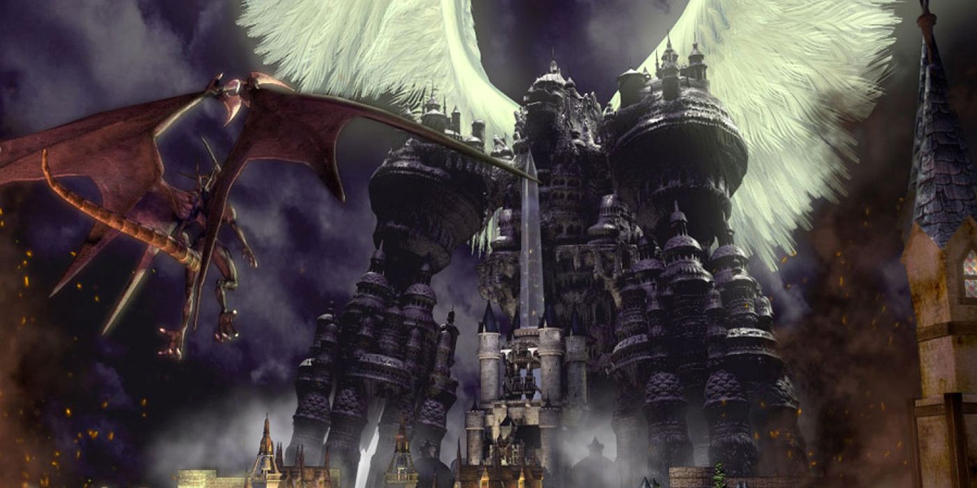 Final Fantasy IX Grand Fortress Alexander Summon verschijnt met vleugels 