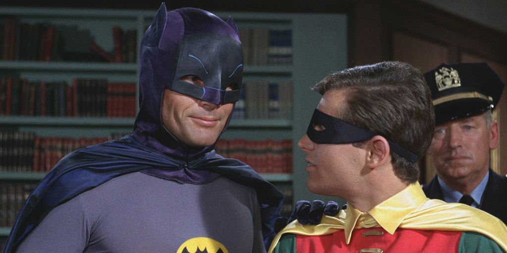Adam West as Batman and Burt Ward as Robin
