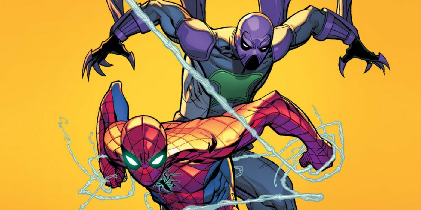 Uma imagem de Prowler e Homem-Aranha lutando nas capas da Marvel