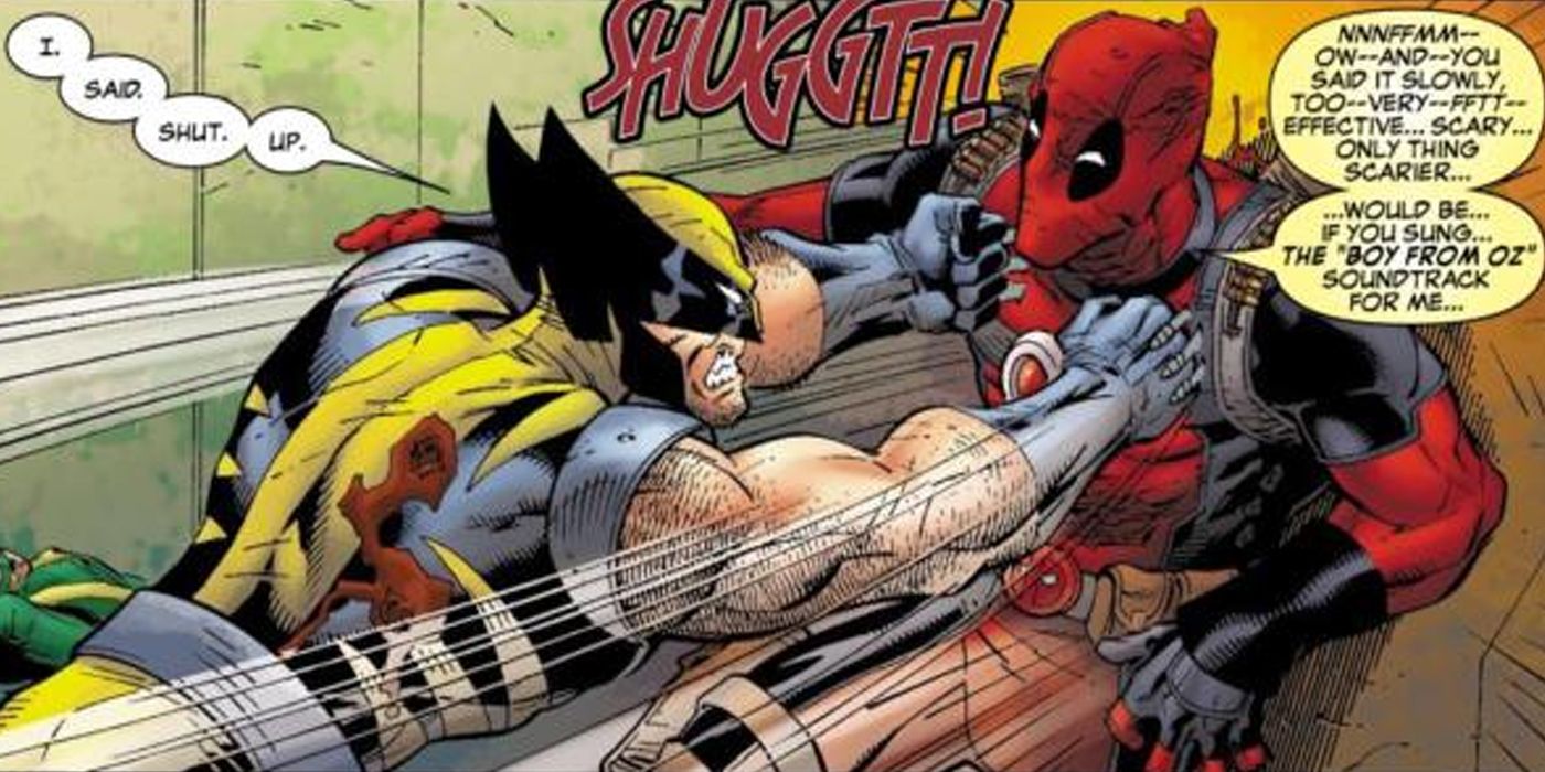 Deadpool annoys Wolverine
