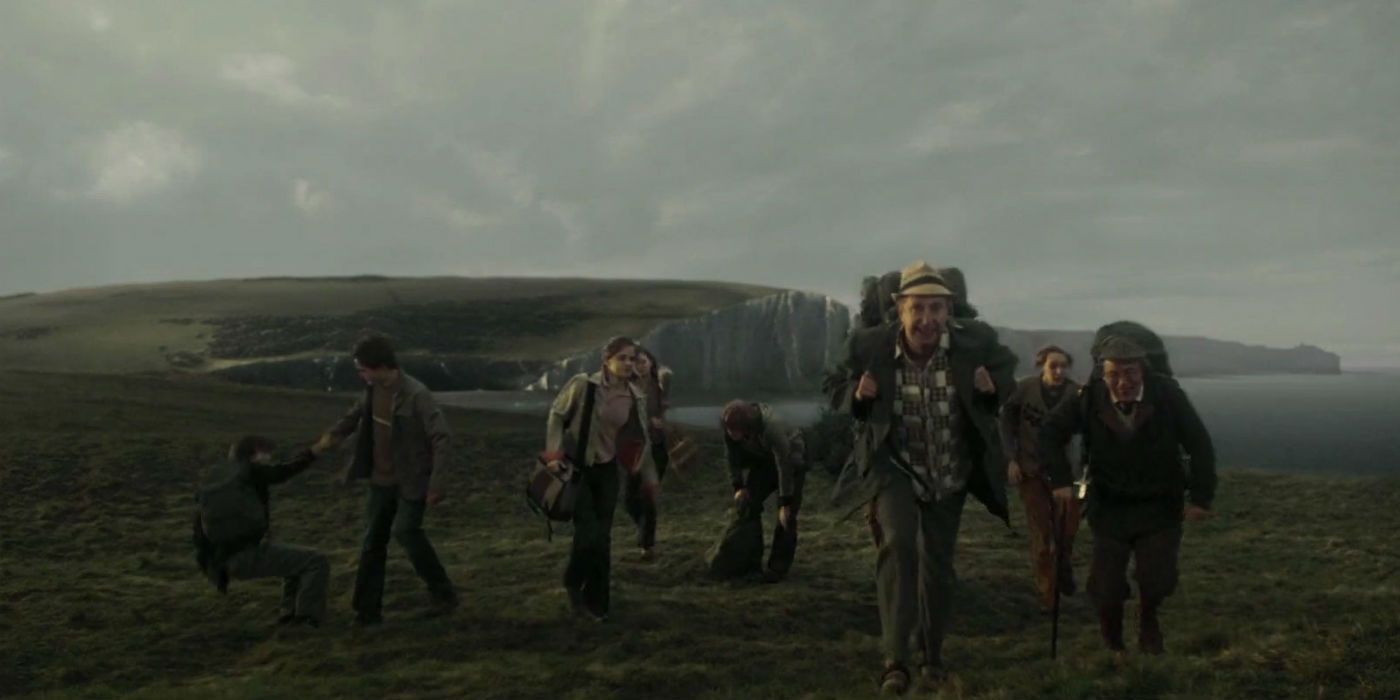 Arriving at the Quidditch World Cup during Harry Potter and the Goblet of Fire