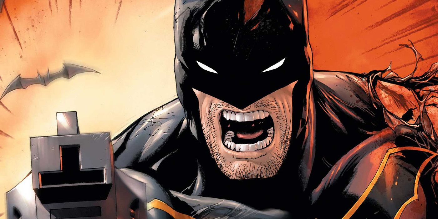 Batman yelling in Detective Comics.