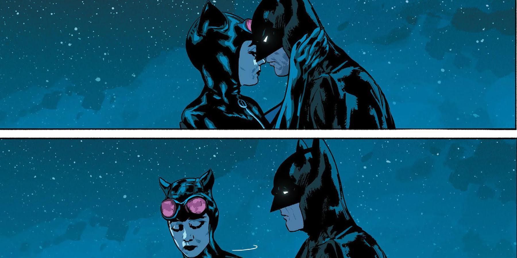 Зверь селина аллен полностью. Селина Кайл Бэтмен. Брюс Уэйн и Селина Кайл Бэтмен и женщина кошка. Бэтмен и женщина кошка New 52. Хрена ты тащишься Бэтмен.