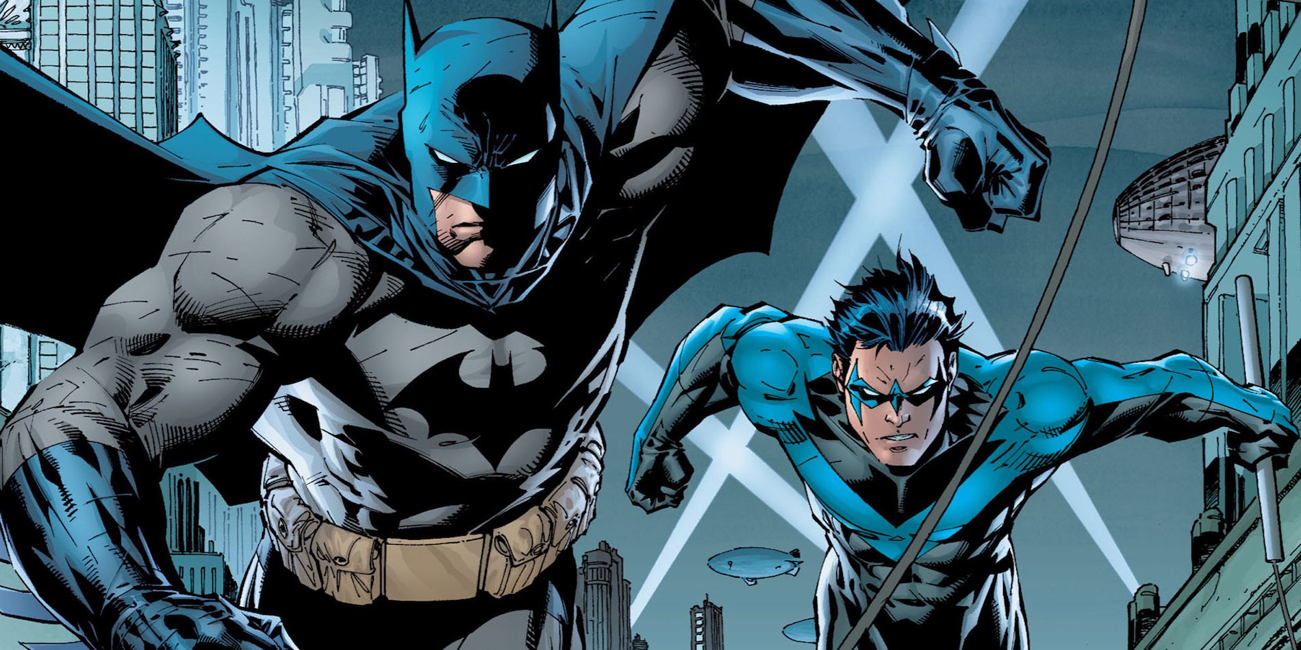 Nightwing and Batman by Jim Lee