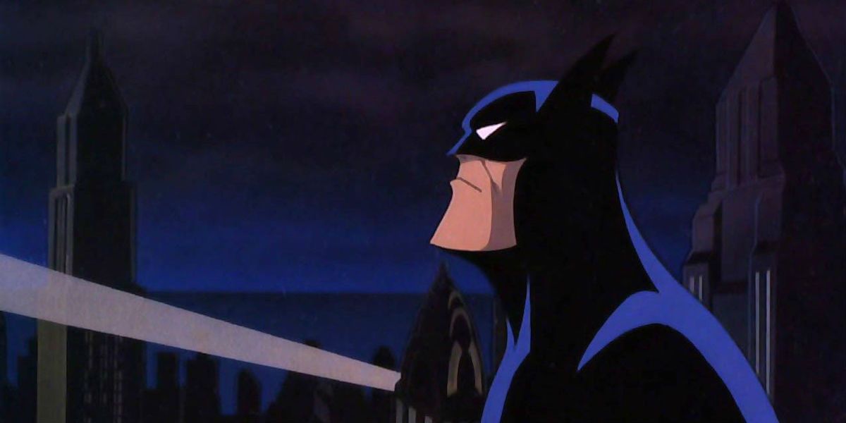 Batman stares at batsignal in Mask of the Phantasm