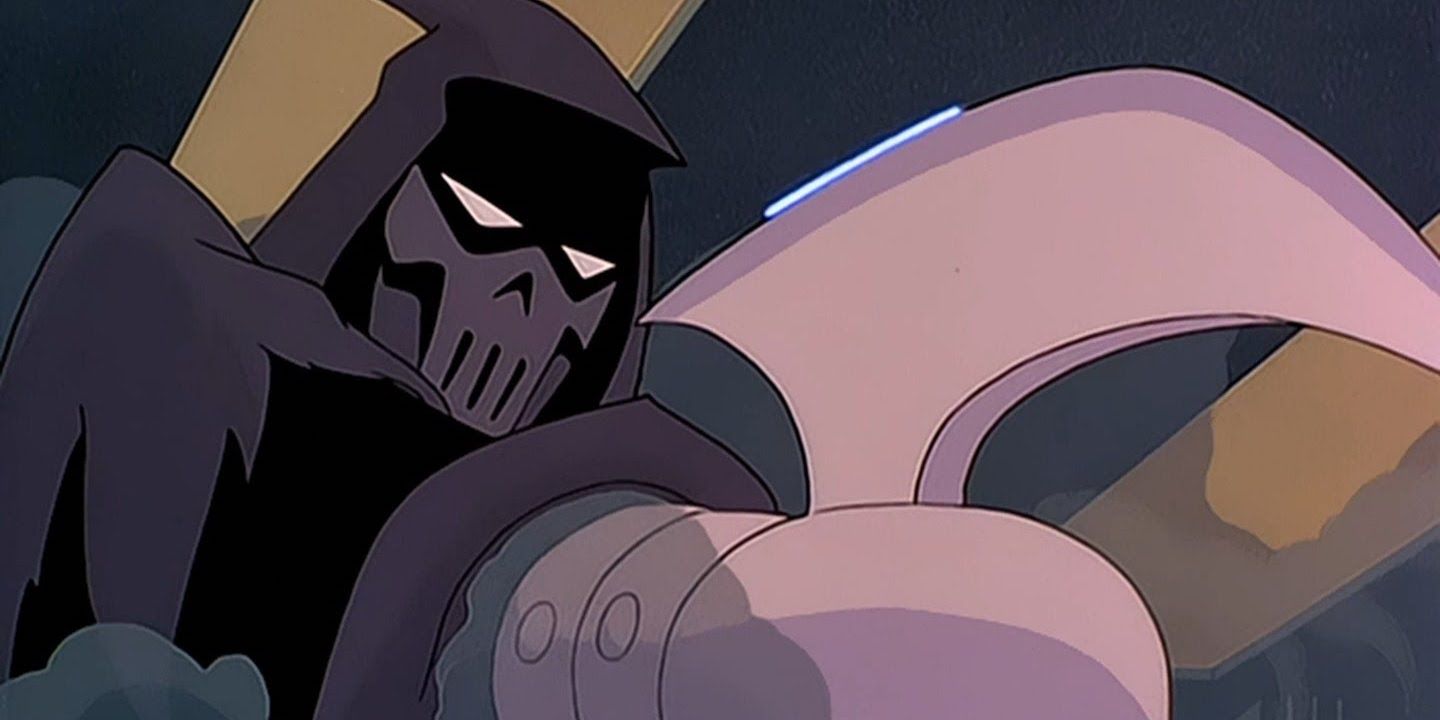 Batman villain Phantasm holding a weapon in Batman Mask of the Phantasm