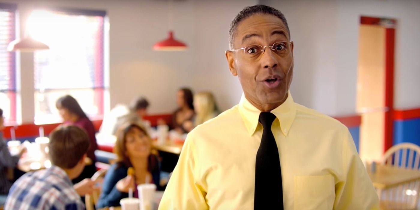 Gus Fring talking to the camera while on his restaurant in Game of Thrones.