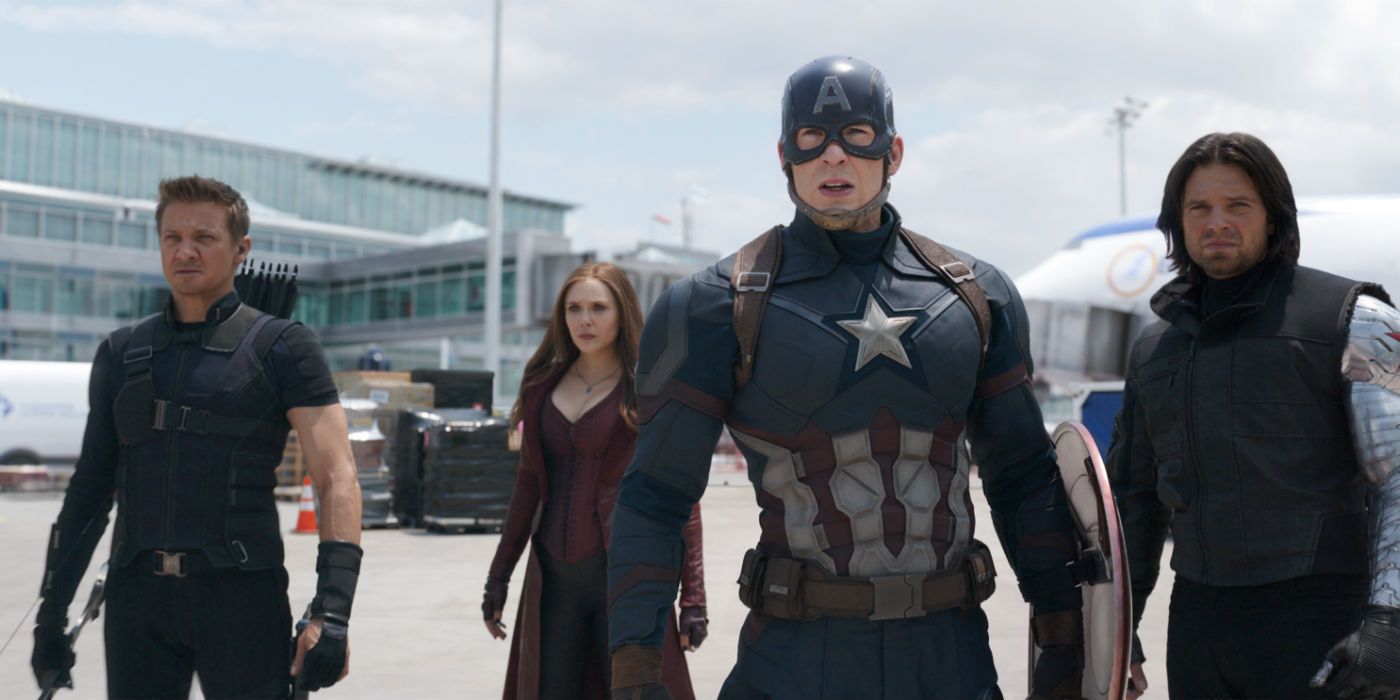 Captain America's faction at the airport in Civil War