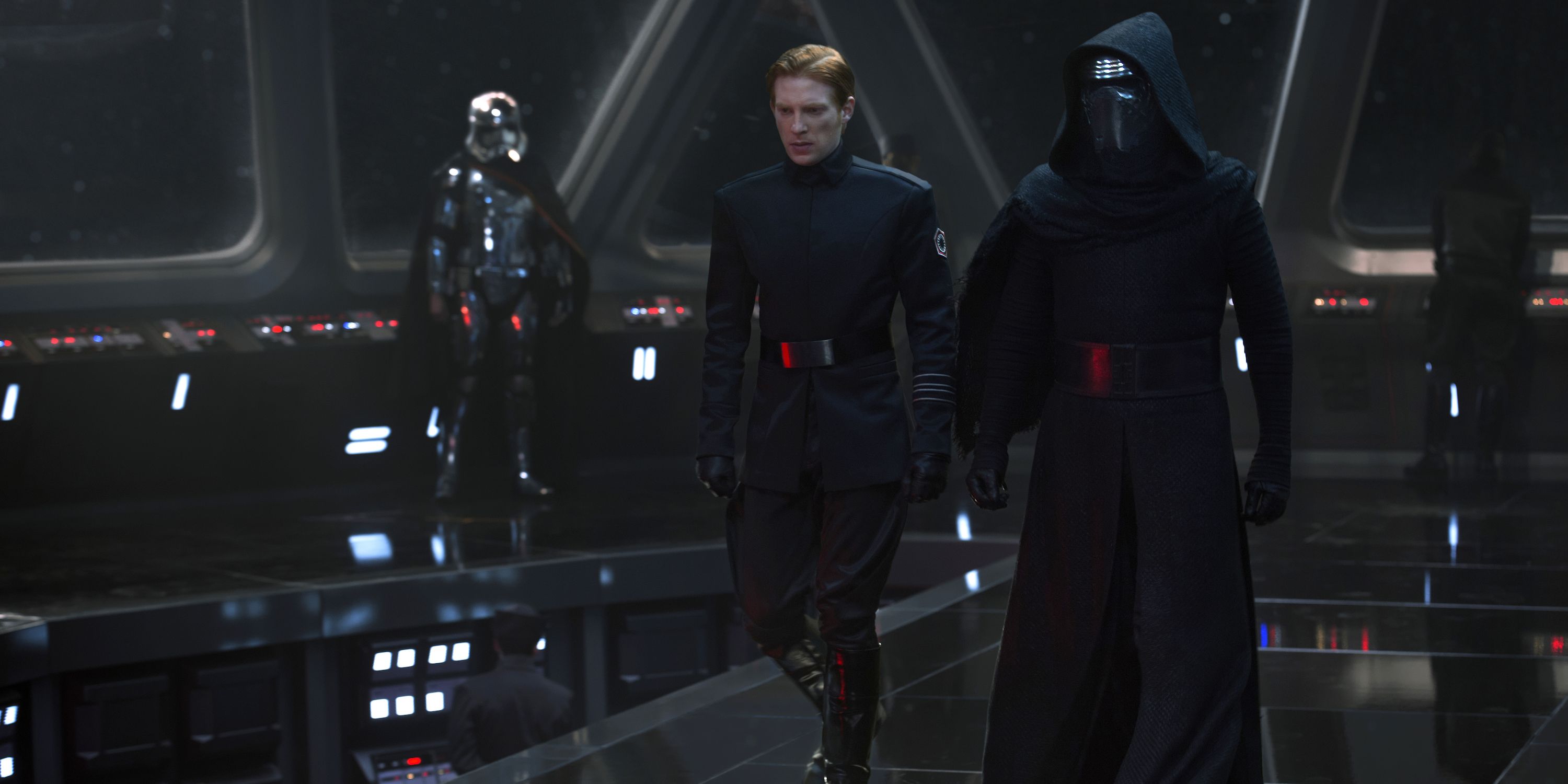 Captain Phasma General Hux and Kylo Ren in Star Wars The Force Awakens