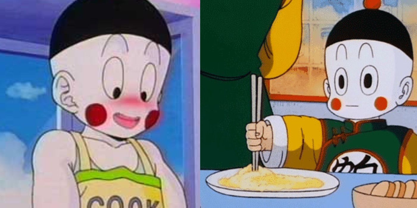 Chiaoztu Cooking and Eating Tenshindon in Dragon Ball Z