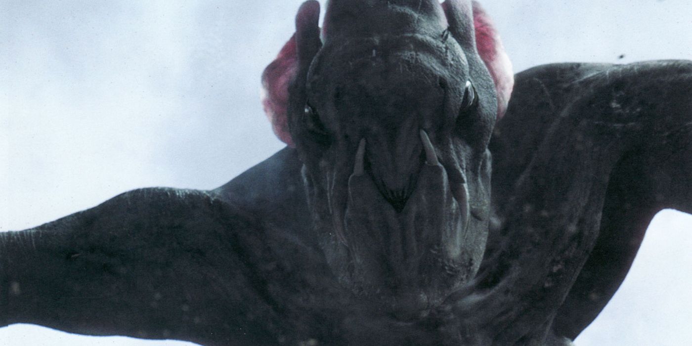 A close-up of the Cloverfield Monster
