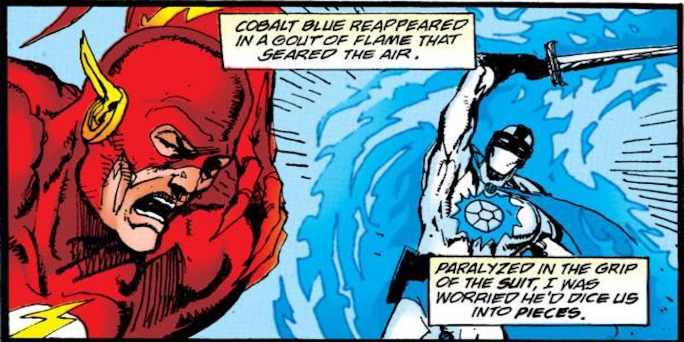 Cobalt Blue, aka Malcolm Thawne, Fighting the Flash in DC Comics