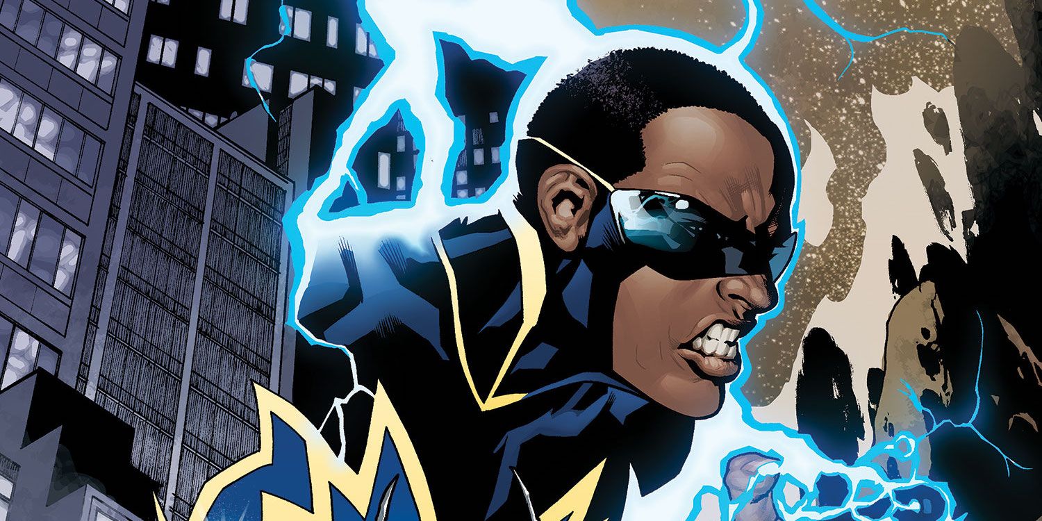 Black Lightning displaying his powers in DC Comics 