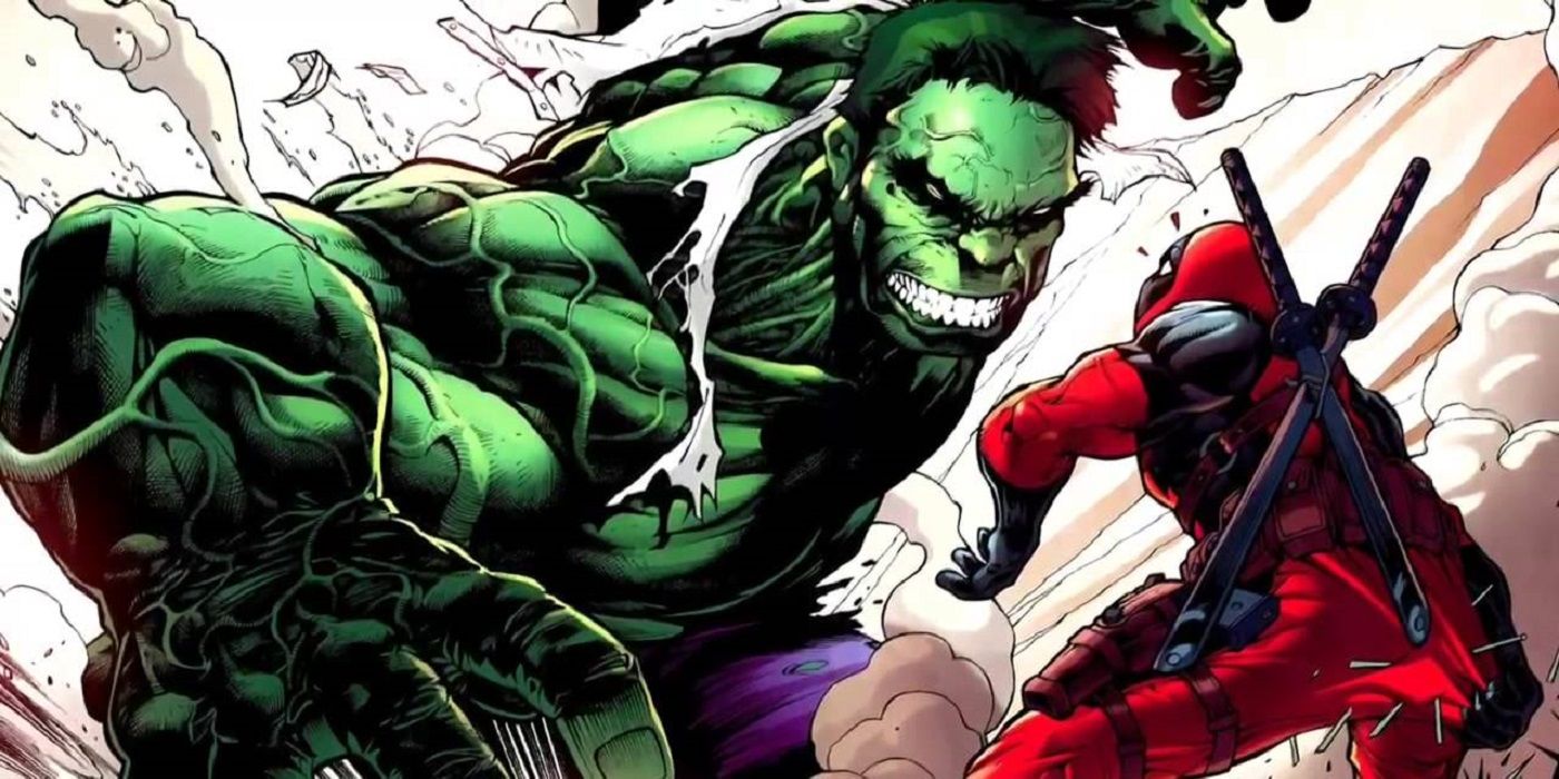 Deadpool fights the Hulk